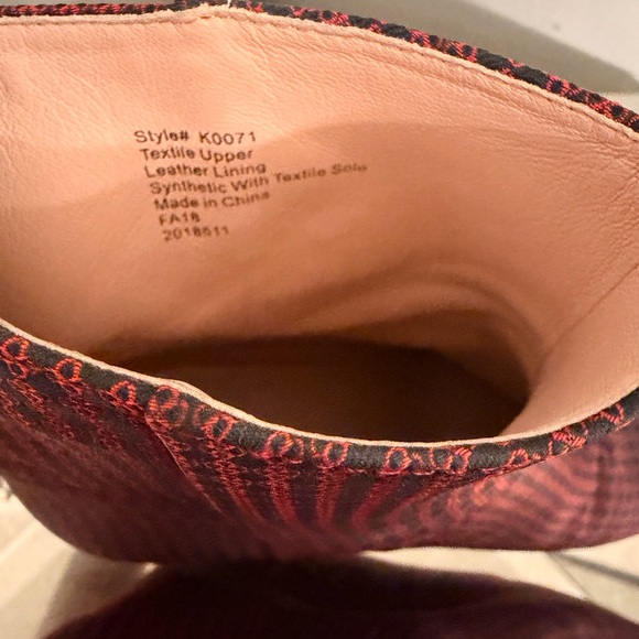 J.CREW rachel Sadie Ankle Boots Silk Tie Print  Size 11 - Picture 7 of 7